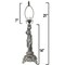 Poseidon Metal Lamp Base, Dark Bronze Finish With Gold Highlights, Nicely Weighted, 21" Tall